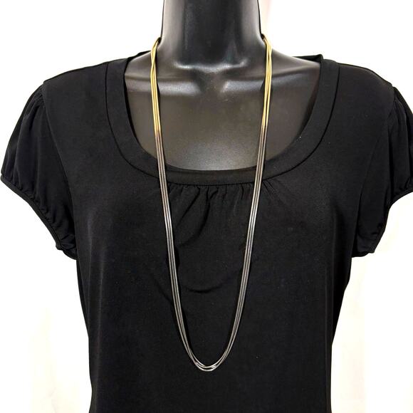 Silpada Jewelry - Silpada Cascading Colorblock Two-Toned Gold & Silver Tone Necklace 36" K&R